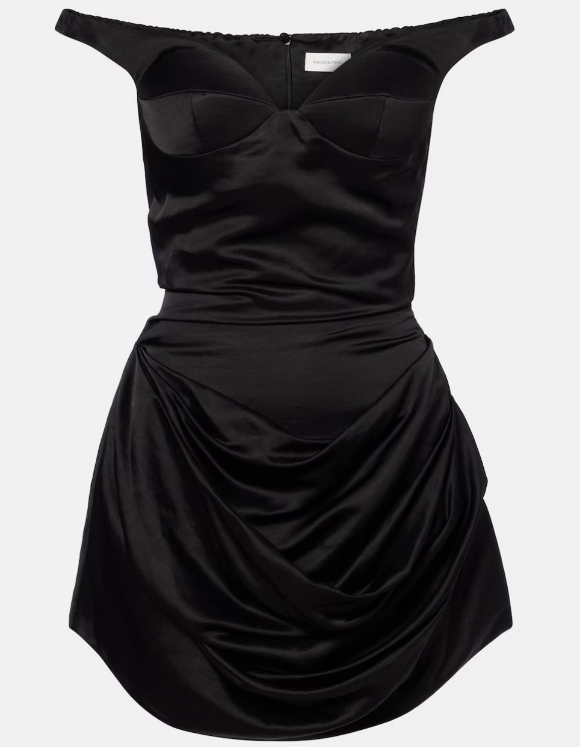 Ruched off-shoulder bustier dress