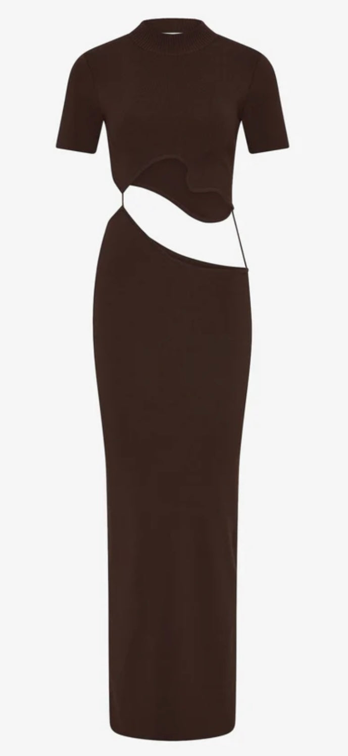 Christopher esber cut out espresso dress