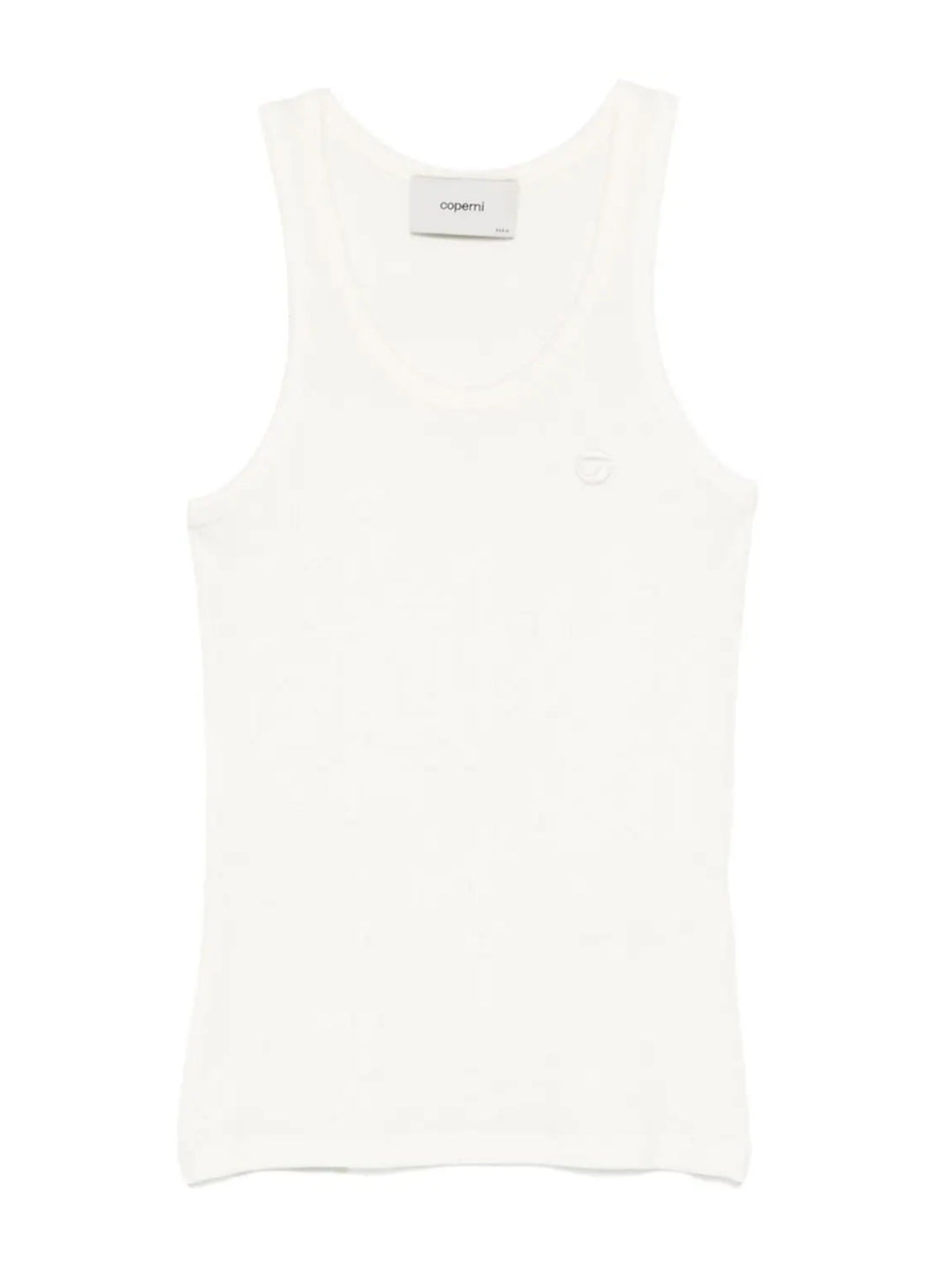 logo ribbed tank top