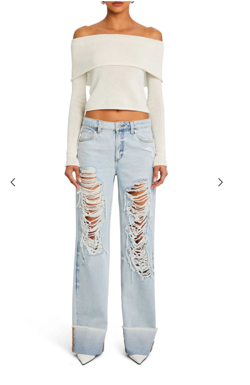 MARGOT CUFFED DISTRESSED JEAN