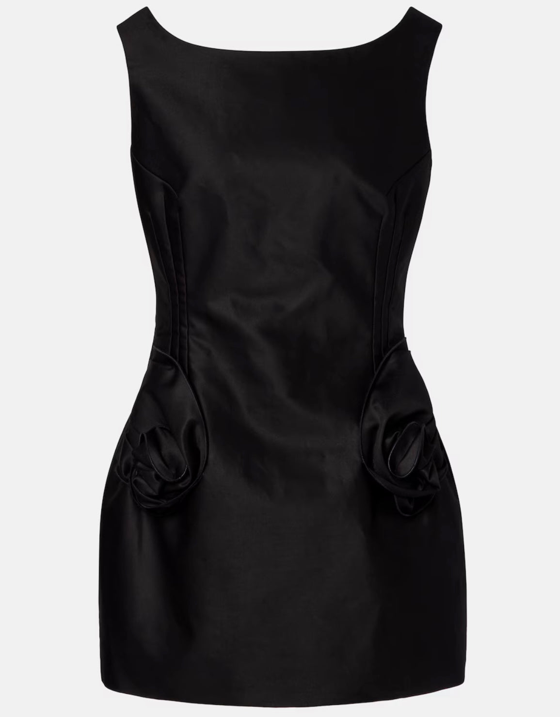 Floral-appliqué cotton minidress