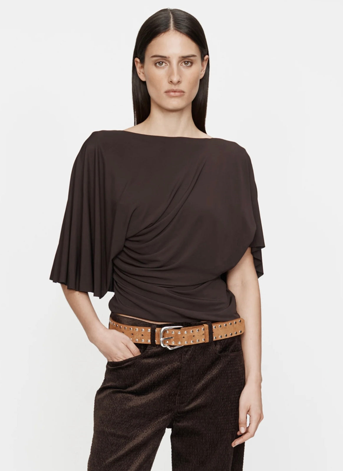 MAVERICK SUEDE STUDDED BELT