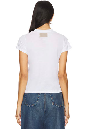 Ribbed Tee in white