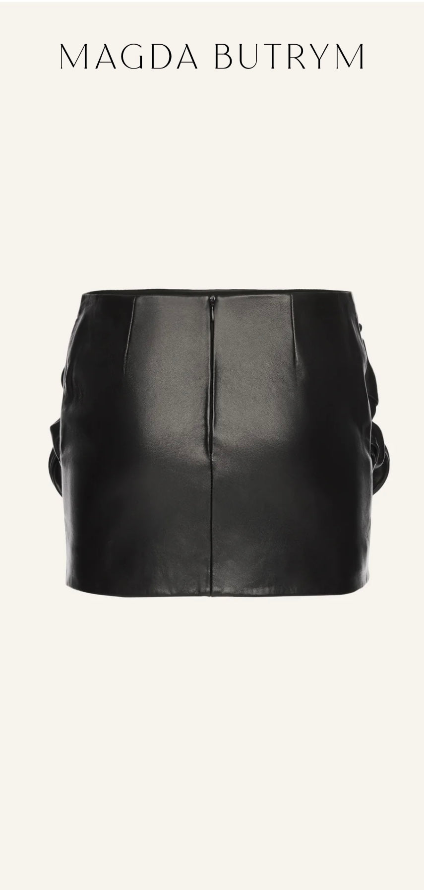 Rose hip mini skirt in black leather