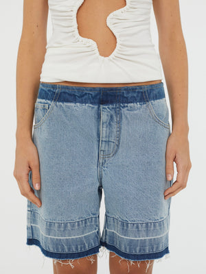 DECONSTRUCT DENIM SHORT