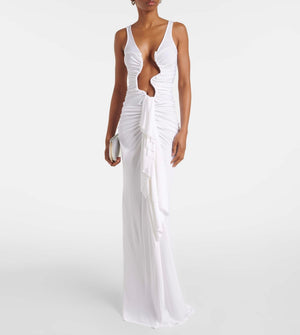 Salacia draped jersey maxi dress