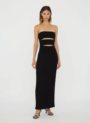 SLASH STRAPLESS DRESS