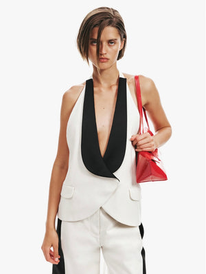 TUXEDO CONTRAST SILK VEST