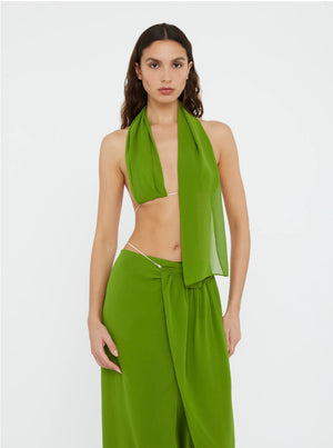 SILK SCARF CHAIN BRA TOP