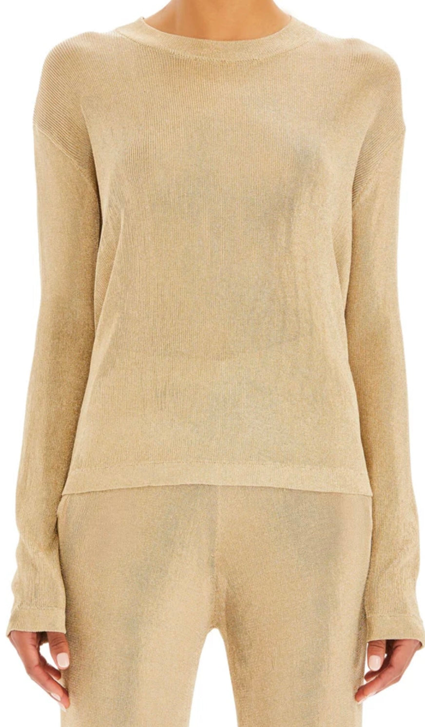 HANA METALLIC KNIT TOP