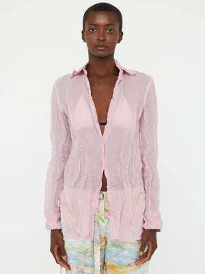 CRUSHED SIDE TIE SHIRT