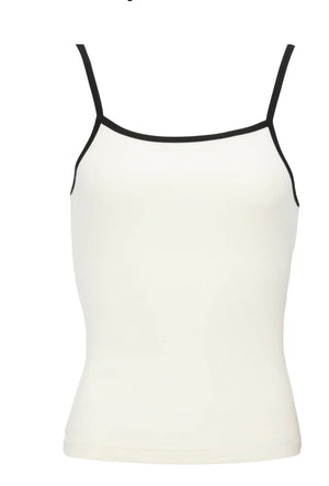 TWO TONE WHITE TANK TOP