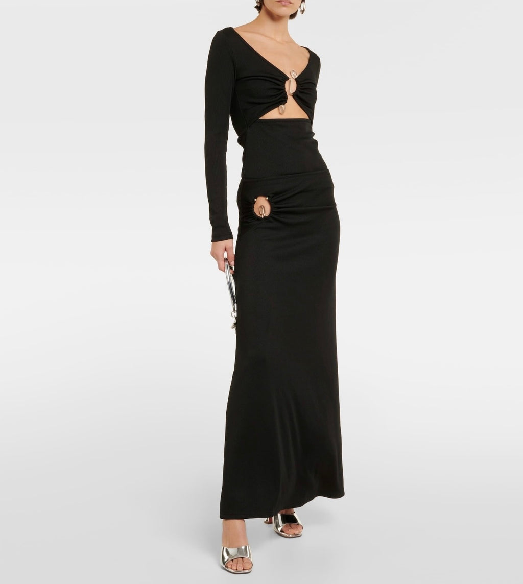 Callisto Orbit embellished maxi skirt