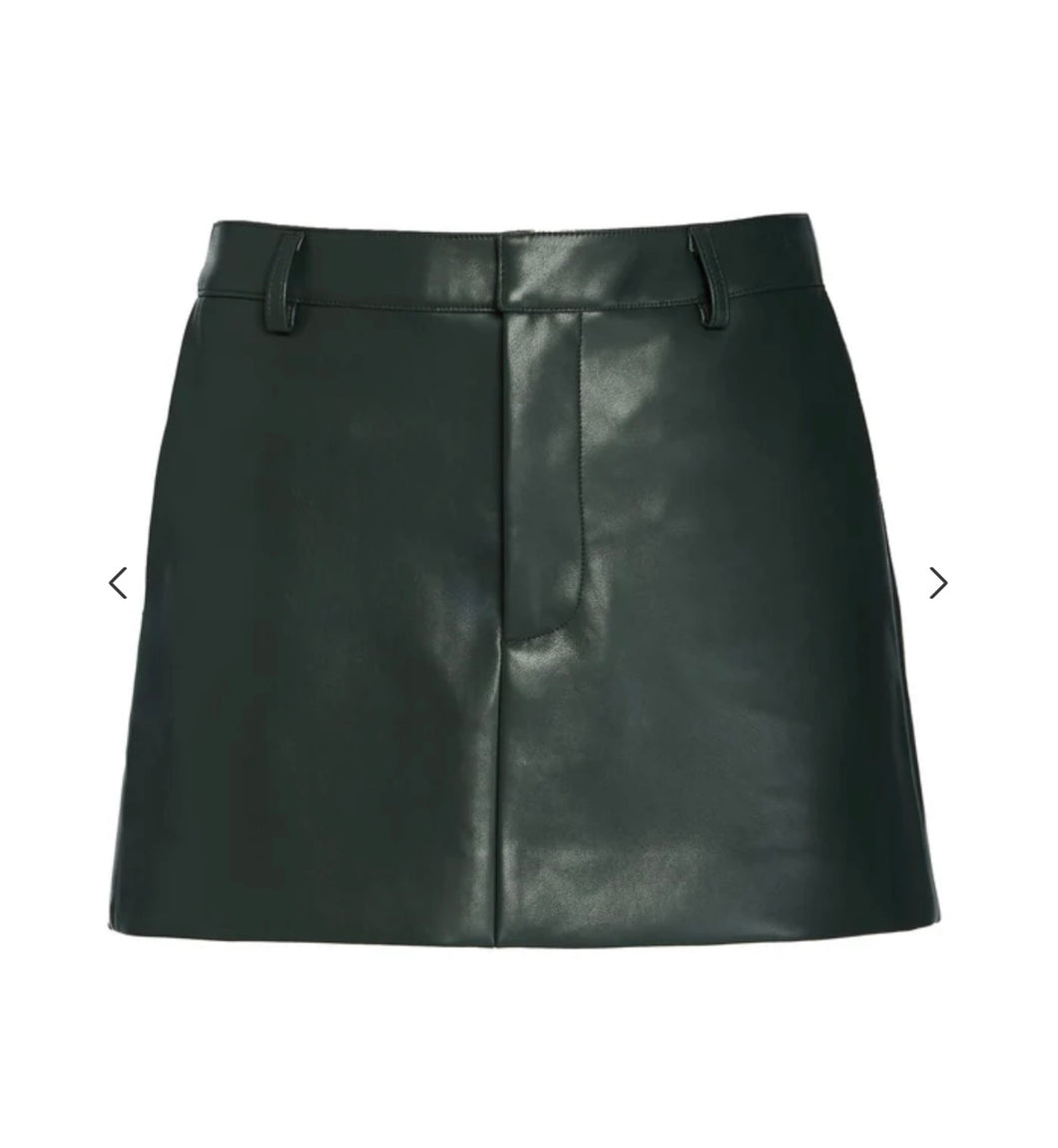 EMILIA VEGAN LEATHER MINI SKIRT