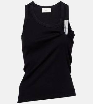 Washing Clip cotton jersey tank top
