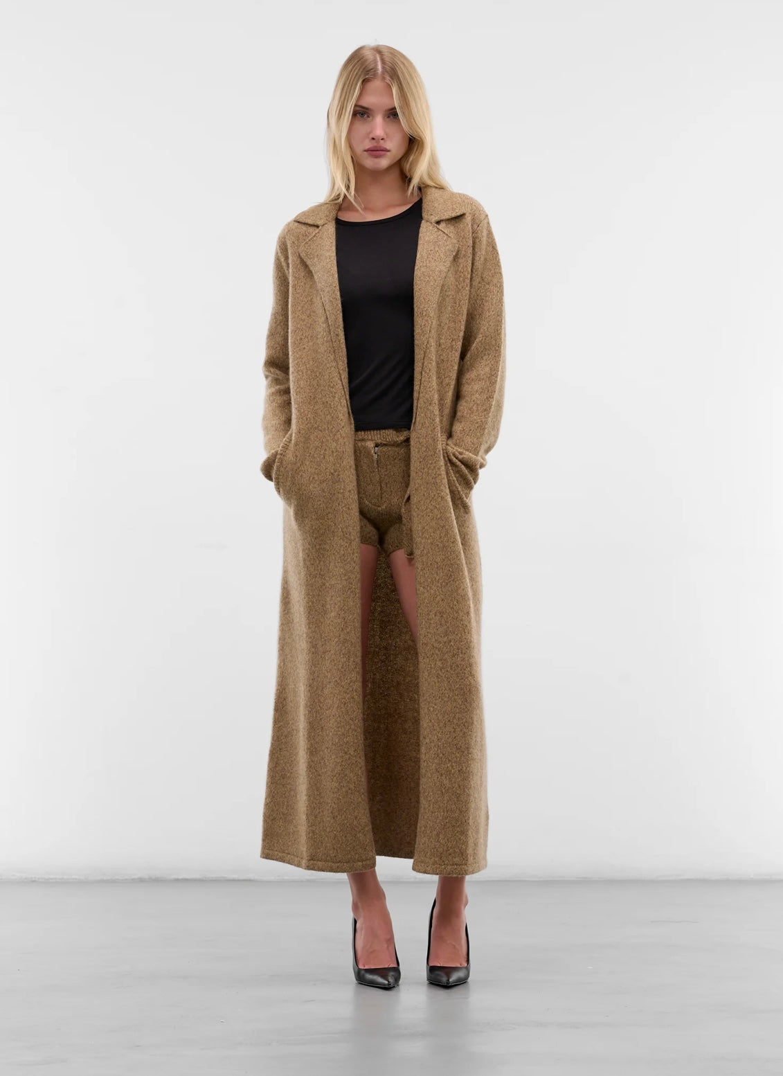 BEIGE VITA WOOL TRENCH COAT