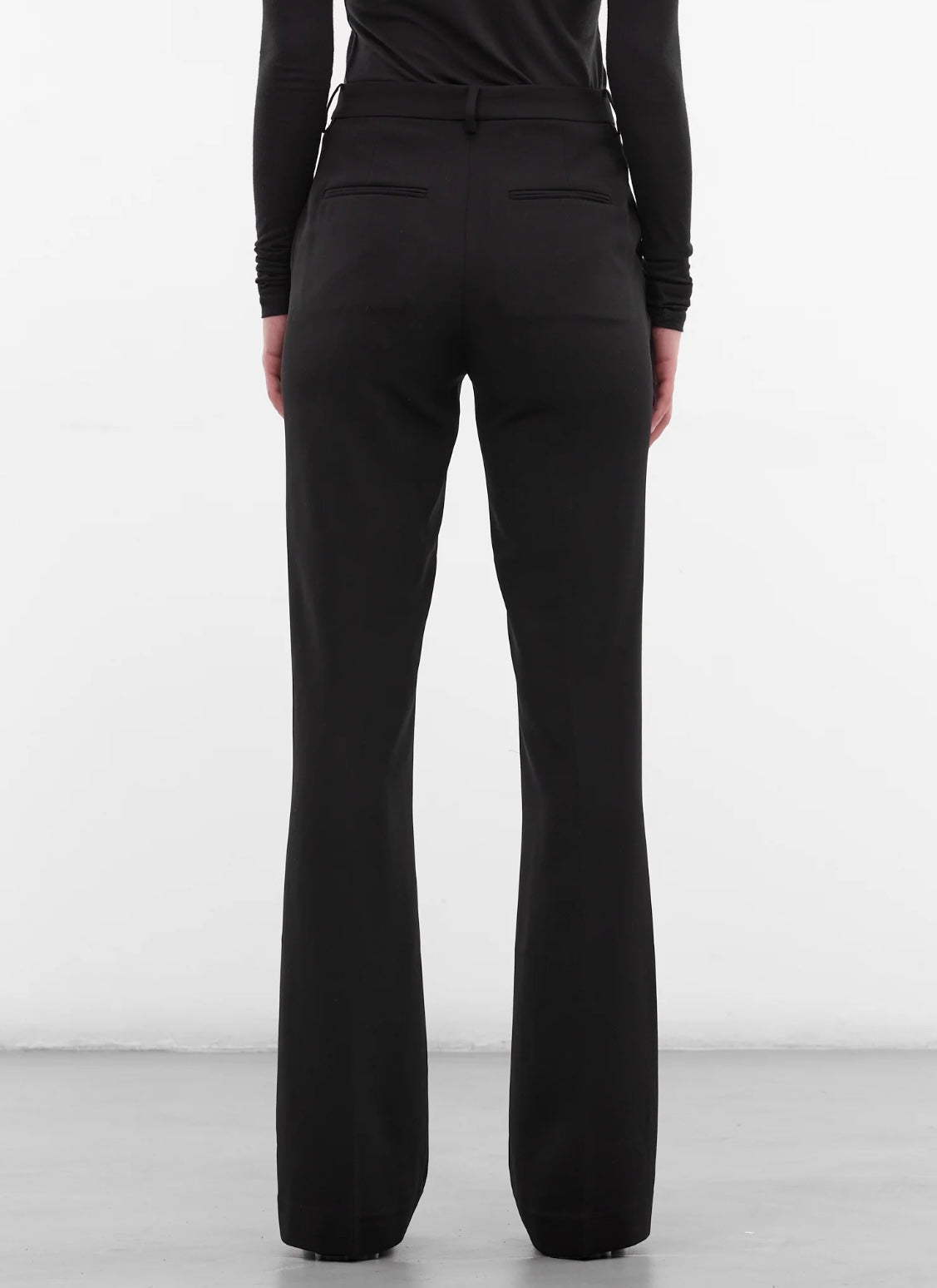 BLACK VIRA FLARED TROUSERS