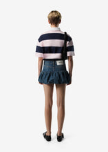 Load image into Gallery viewer, Gathered Hem Denim Mini Skirt
