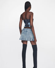 Load image into Gallery viewer, DARTED DENIM MINI SKIRT
