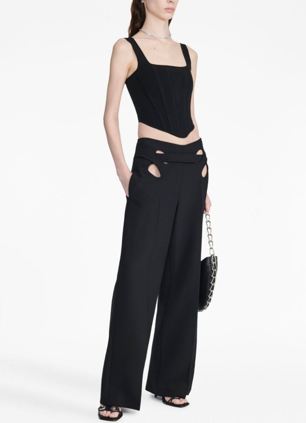 ディオン・リー　Dion Lee　コルセット　Ｔシャツ　XS D8642 Dion Lee Tuxedo Corset Shirt Dress | David Jones