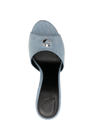 Denim heels