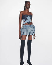 Load image into Gallery viewer, DARTED DENIM MINI SKIRT
