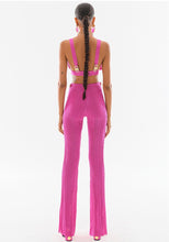 Load image into Gallery viewer, KNIT FLARE PANTS WITH GOLD BUCKLES
