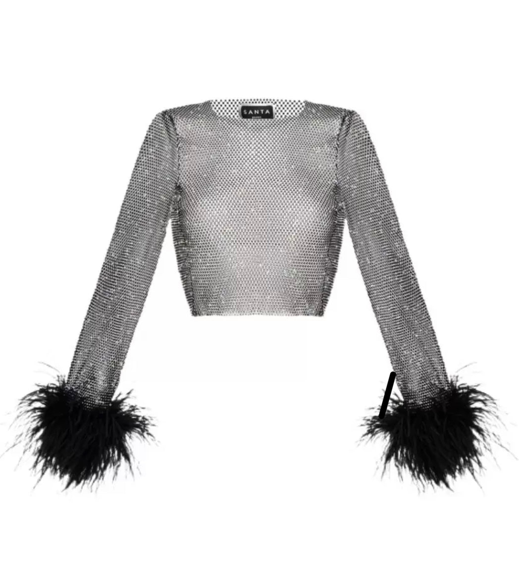 Black Feathers Top
