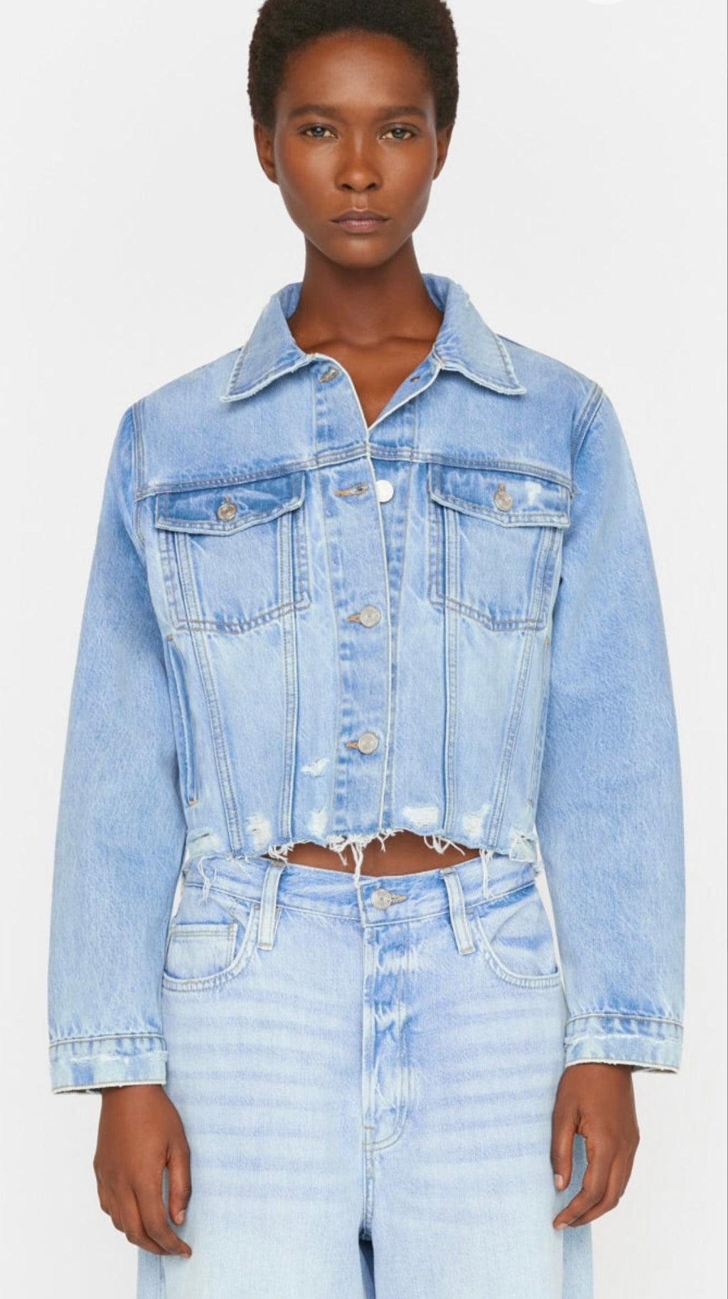 Le Vintage Jacket Raw Hem Rossum Rips