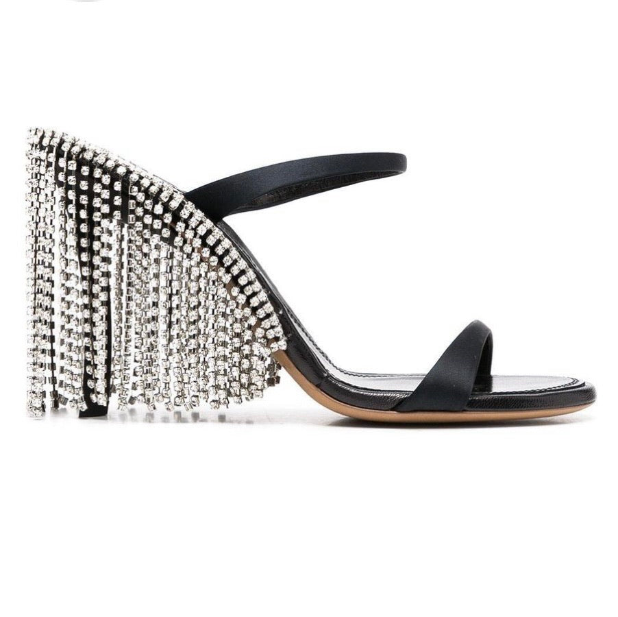 Crystal Fringed Sandals