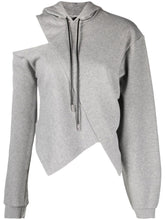 Load image into Gallery viewer, Kaylane cut-out asymmetric hoodie
