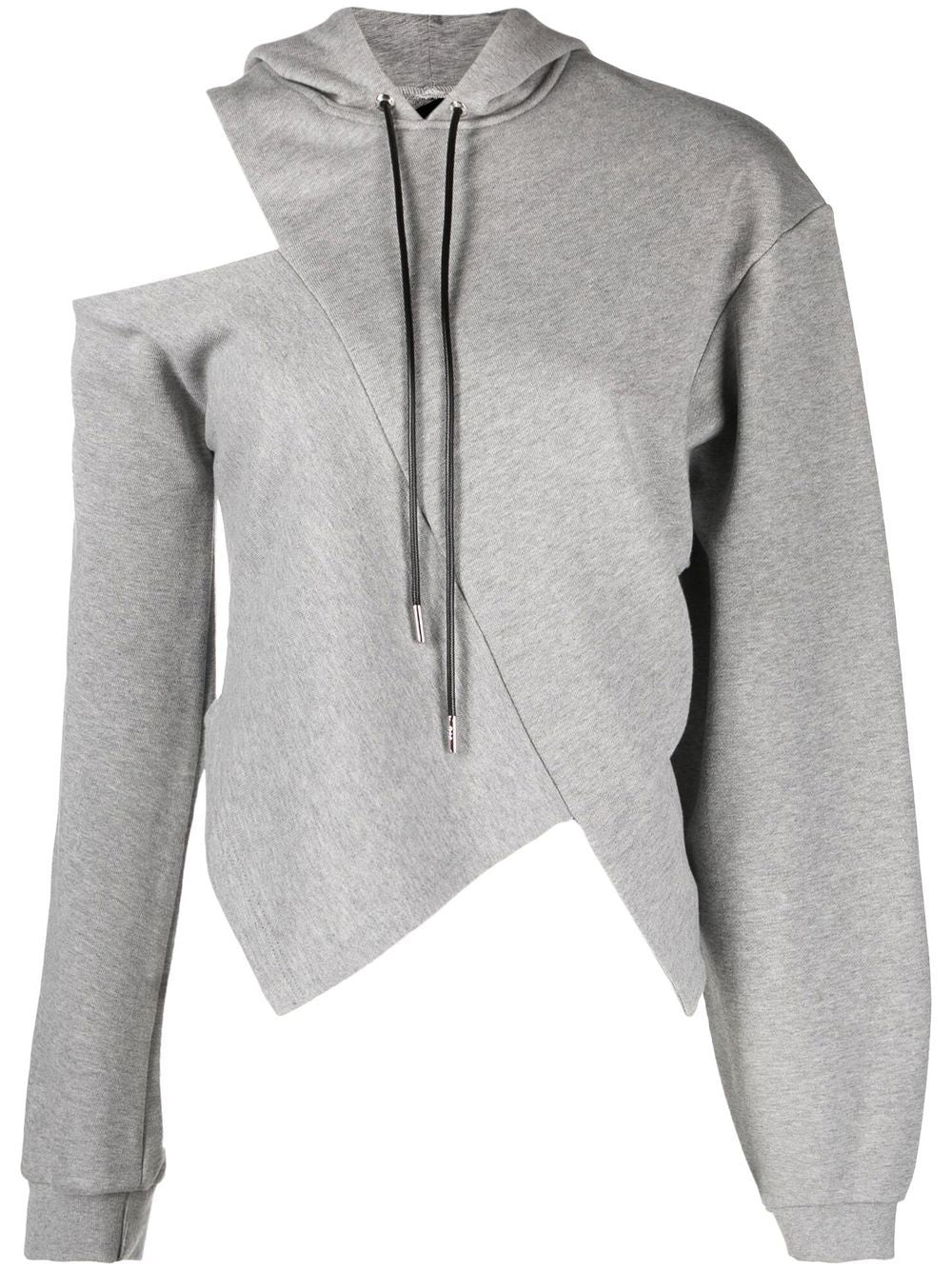 Kaylane cut-out asymmetric hoodie