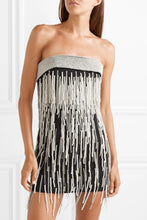 Load image into Gallery viewer, the attico pearls and crystals dress

